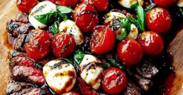 Steak Caprese with Balsamic Dressing