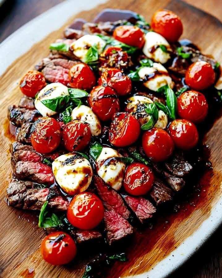 Steak Caprese with Balsamic Dressing