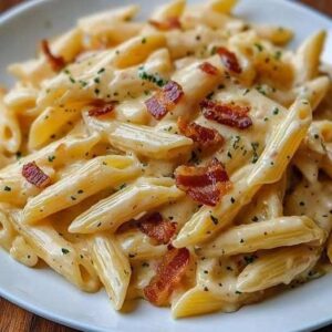 Creamy Herb and Bacon Penne