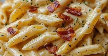 Creamy Herb and Bacon Penne