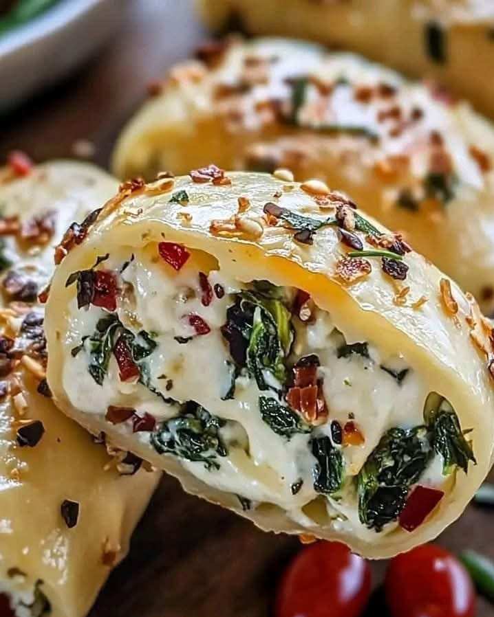 Savory Spinach & Cheese Stuffed Pastry Bites