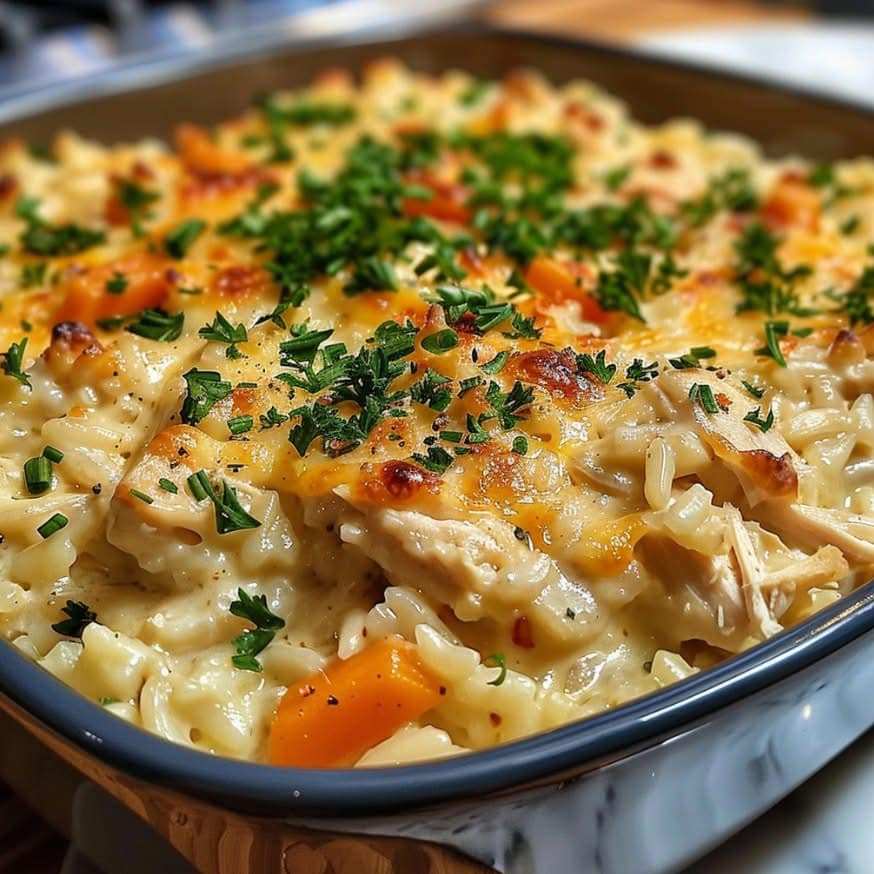 Creamy Chicken & Rice Casserole Delight