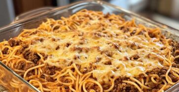 Baked Cream Cheese Spaghetti Casserole