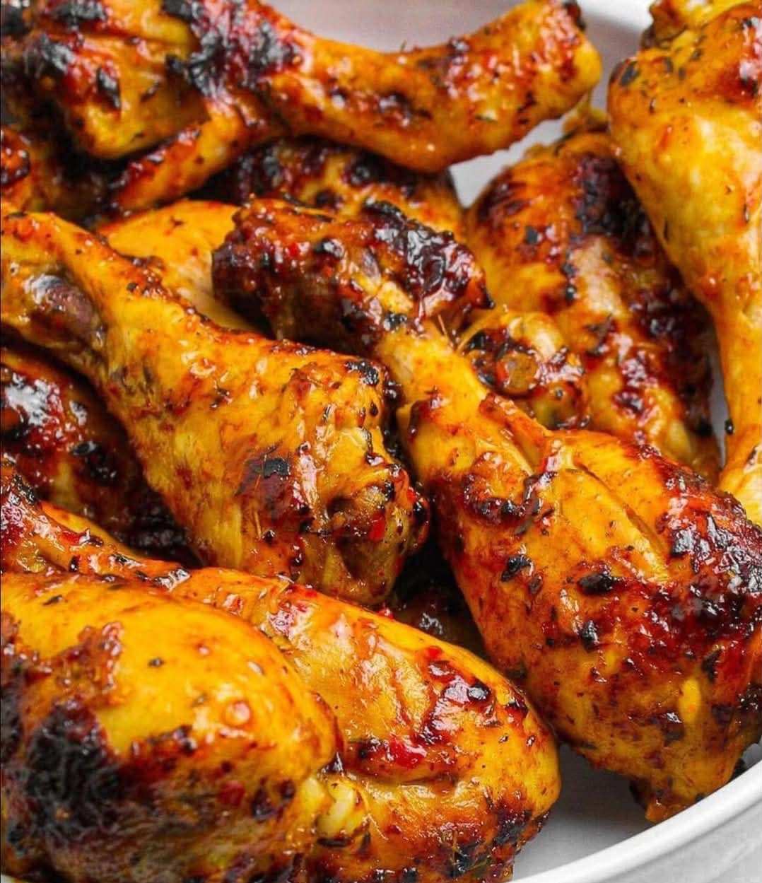 Spicy Glazed Grilled Chicken Drumsticks