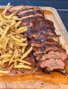 BBQ Glazed Ribs with Fries 