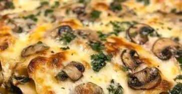 Creamy Mushroom and Spinach Lasagna