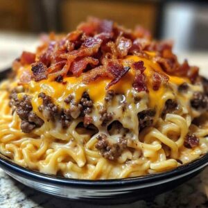 Bacon Cheeseburger Noodle Bake