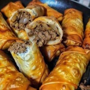 Air Fryer Cheesesteak Eggrolls