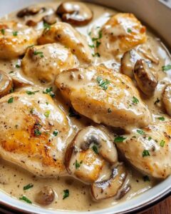 Creamy Garlic Mushroom Chicken