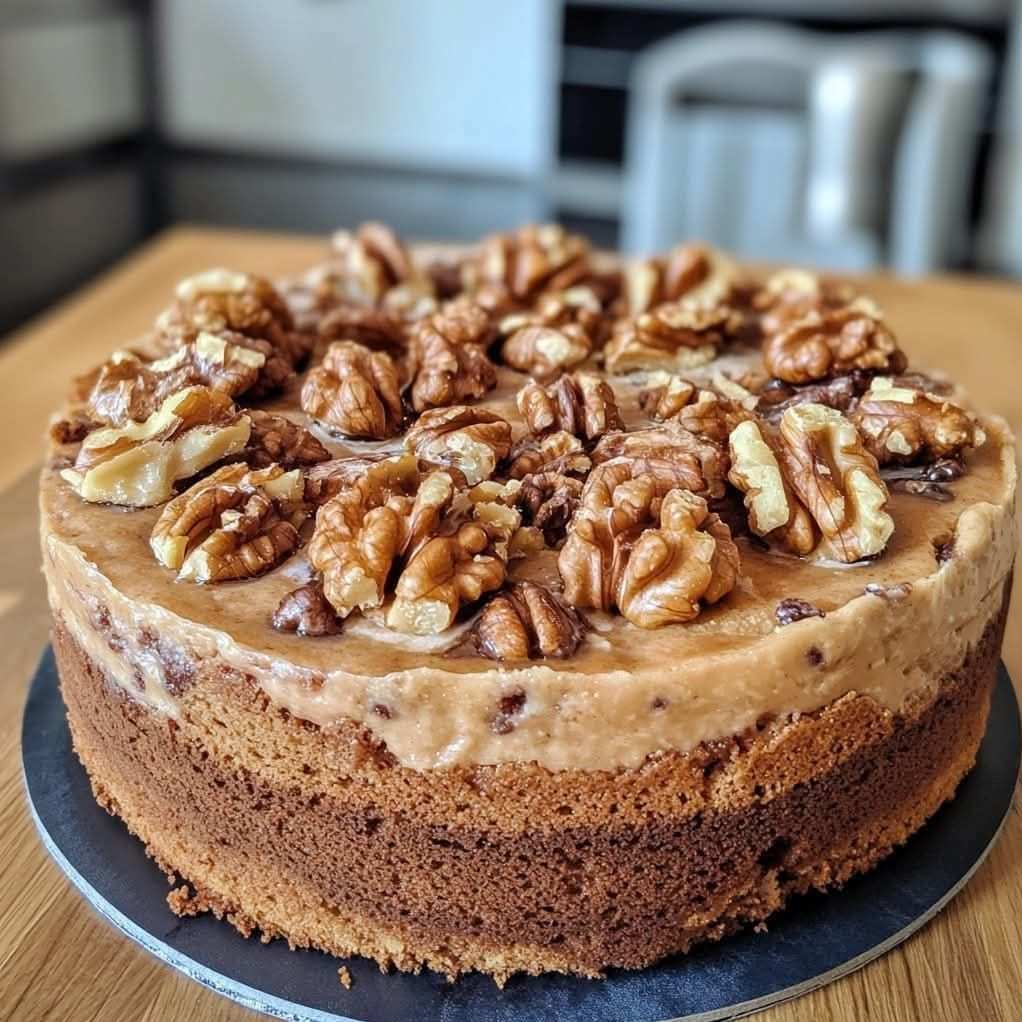 Caramel Walnut Cake