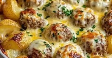 Meatballs with Potatoes and Cheese