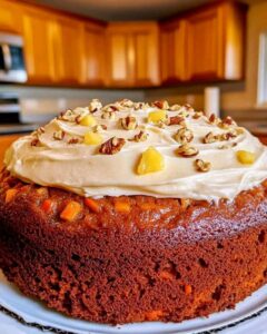 Carrot Cake with Pineapple and Nutty Crunch