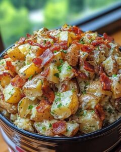 Jalapeño Popper Roasted Potato Salad with Crispy Bacon