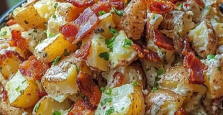 Jalapeño Popper Roasted Potato Salad with Crispy Bacon