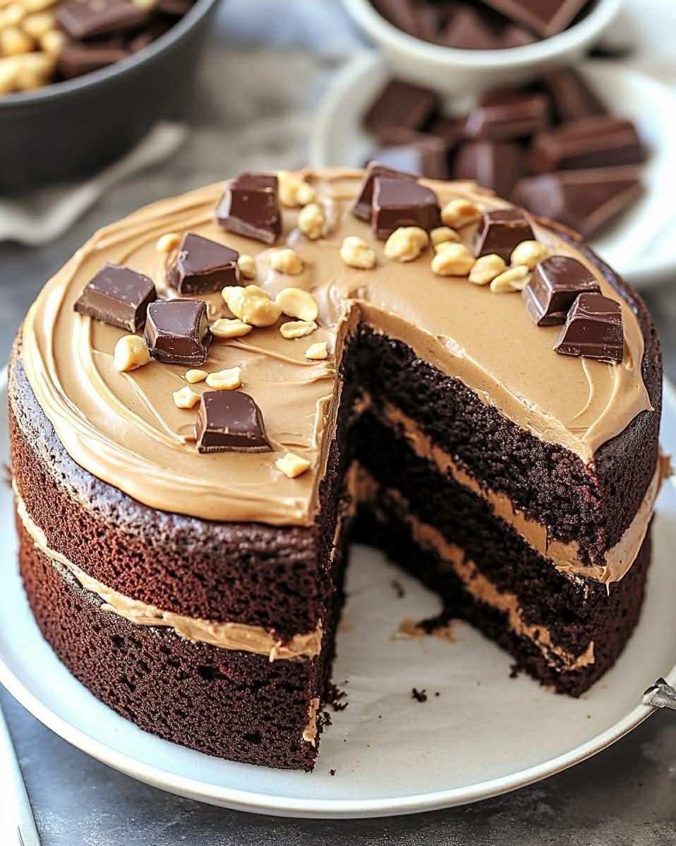 Peanut Butter Chocolate Layer Cake