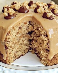 Peanut Butter Walnut Cake