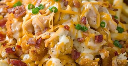 Chicken Bacon Ranch Loaded Cheese Fries