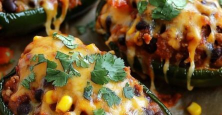 Mexican-Style Stuffed Poblano Peppers