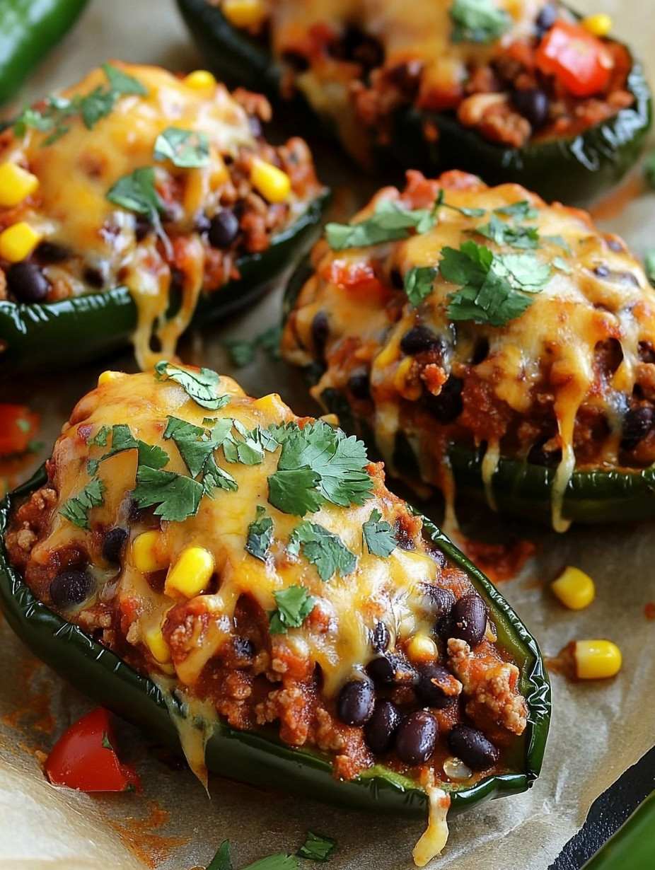 Mexican-Style Stuffed Poblano Peppers