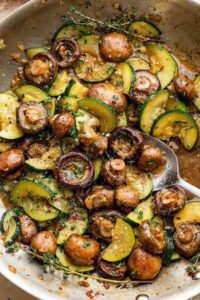 Zucchini and Mushroom Stir-Fry