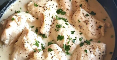 Slow Cooker Creamy Chicken & Gravy